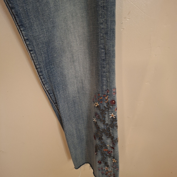Sundance Driftwood Embroidered KELLY Jeans 31 ALTERED HEM Festival Boho - Picture 5 of 10
